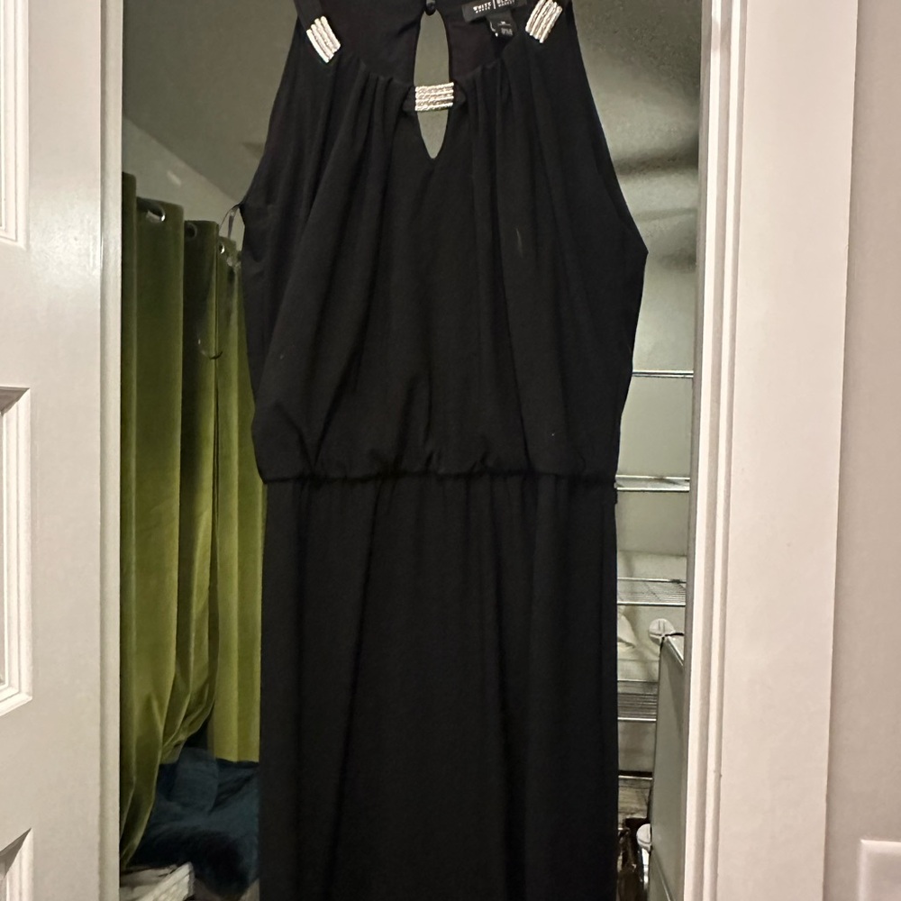 White House Black Market Black Sleeveless Mini Dress- M